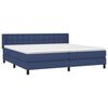 vidaXL Boxspring posteľ s matracom modr&aacute; 200x200 cm l&aacute;tka