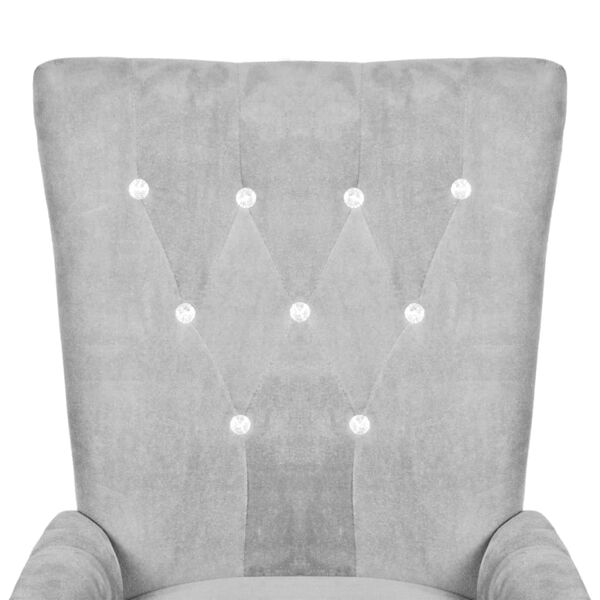 vidaXL Kreslo, strieborn&eacute;, zamat