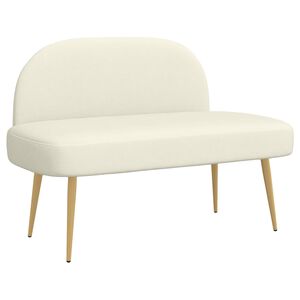 vidaXL čal&uacute;nen&aacute; lavica so sp&auml;tn&yacute;m opierkom Kr&eacute;mov&aacute; 110 x 60 x 76 cm