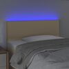 vidaXL Čelo postele s LED kr&eacute;mov&eacute; 100x5x78/88 cm l&aacute;tka