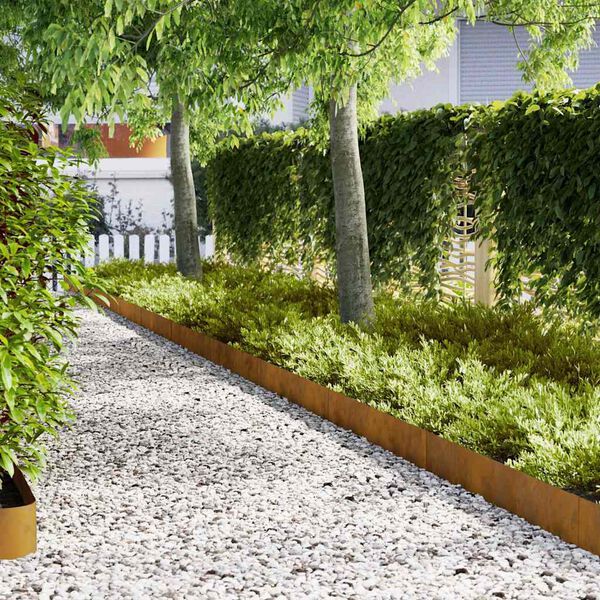 vidaXL Obrubn&iacute;k tr&aacute;vnika 10 pcs Hned&aacute; 100 x 0.05 x 20 cm