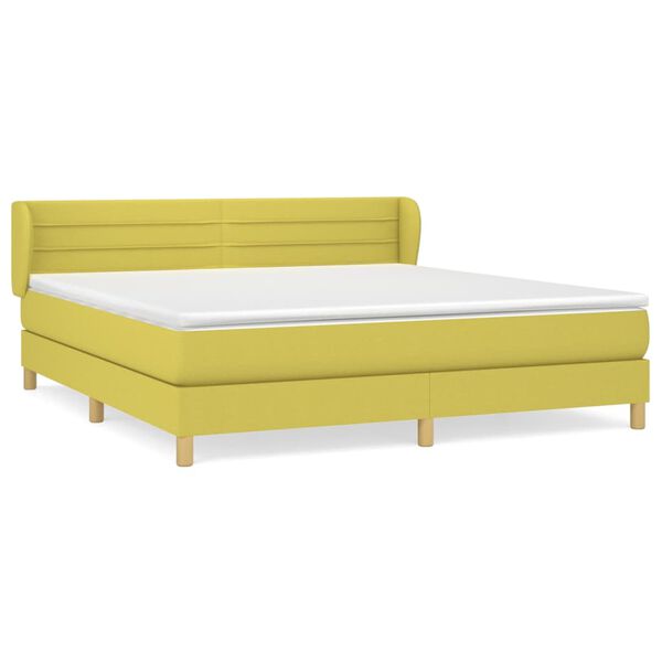 vidaXL Boxspring posteľ s matracom zelen&aacute; 180x200 cm l&aacute;tka