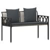 vidaXL Z&aacute;hradn&eacute; lavičky 2 -Seater 116 x 56 x 75 cm polyratan