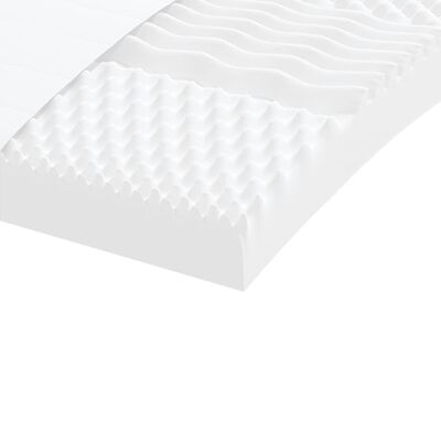vidaXL Penový matrac biely 200x200 cm 7 zón tvrdosť 20 ILD