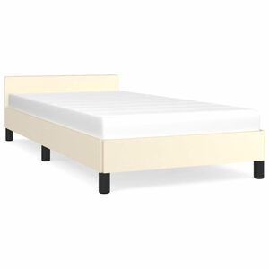 vidaXL Posteľn&yacute; r&aacute;m s čelom bez matraca kr&eacute;mov&yacute; 80x200 cm