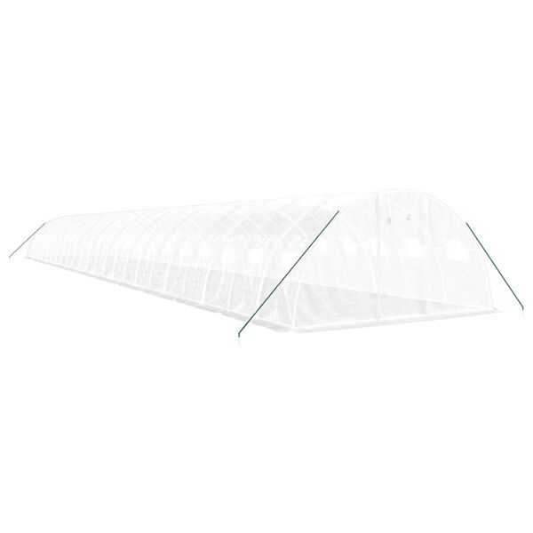 vidaXL F&oacute;liovn&iacute;k s oceľov&yacute;m r&aacute;mom biely 96 m&sup2; 24x4x2 m