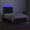 vidaXL Boxspring posteľ s matracom a LED, čierna 120x190 cm, l&aacute;tka