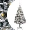vidaXL Umel&yacute; vianočn&yacute; stromček Biela 180 cm PVC a Oceľ a Plast