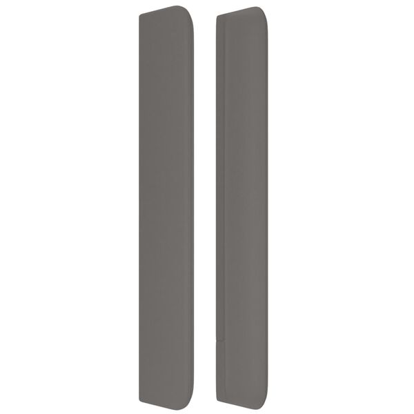 vidaXL Čelo postele so záhybmi sivý 93x16x118/128 cm umelá koža