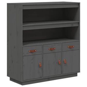 vidaXL Vysok&aacute; skrinka siv&aacute; 100x40x108,5 cm mas&iacute;vna borovica