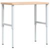 vidaXL Pracovn&yacute; st&ocirc;l 100x60x(73-99,5) cm dubov&yacute; mas&iacute;v obdĺžnikov&yacute;