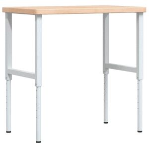 vidaXL Pracovn&yacute; st&ocirc;l 100x60x(73-99,5) cm dubov&yacute; mas&iacute;v obdĺžnikov&yacute;