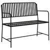 vidaXL Z&aacute;hradn&aacute; lavička 2 -Seater 103,5 x 51,5 x 90 cm Oceľ Čierna
