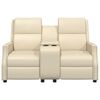 vidaXL 2-miestne sklápacie masážne kreslo, krémové, umelá koža