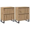 vidaXL Serv&iacute;rovacia skriňa 2 ks Remeseln&yacute; dub 60 x 35 x 70 cm
