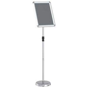 vidaXL St&aacute;nky na v&yacute;stavy Strieborn&aacute; 30 x 25 x 128 cm Hlin&iacute;k