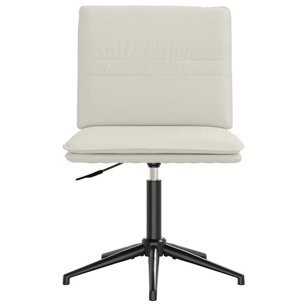 vidaXL Jedálenská stolička krémová zamatová