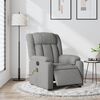 vidaXL Elektrické masážne sklápacie kreslo bledosivé látkové