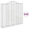 vidaXL Obl&uacute;kov&eacute; gabi&oacute;nov&eacute; ko&scaron;e 18 ks 200x30x180/200 pozinkovan&eacute; železo