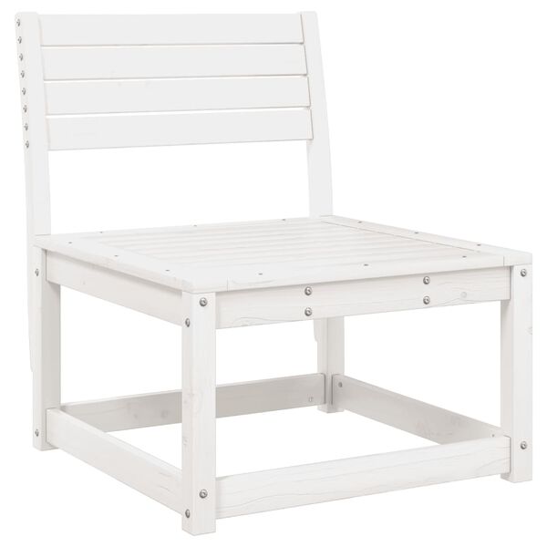 vidaXL Z&aacute;hradn&aacute; pohovka, biela, borovicov&yacute; mas&iacute;v