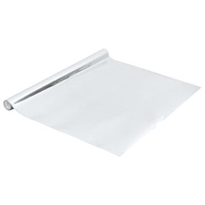 vidaXL Samolepiacia tapeta na n&aacute;bytok leskl&aacute; strieborn&aacute; 500x90 cm PVC