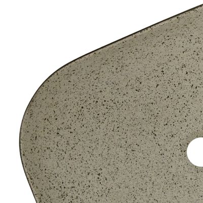 vidaXL Umývadlo na dosku sivo-čierne obdĺžnik 48x37,5x13,5cm keramické