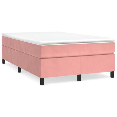 vidaXL Rám postele ružový 120x200 cm zamat