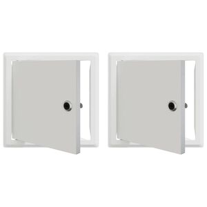 vidaXL Access Panel 2 pcs Biela 23 x 23 x 3 cm Oceľ