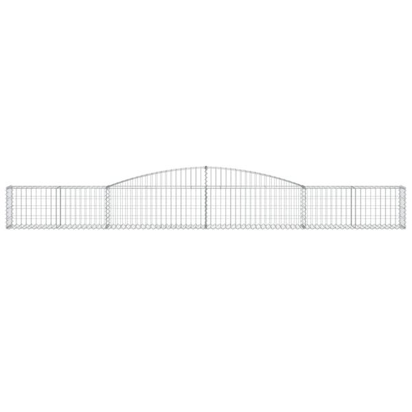 vidaXL Oblúkový gabionový kôš 15 ks 400x30x40/60 cm pozinkované železo