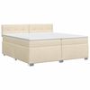 vidaXL Posteľ boxspring s matracom Kr&eacute;mov&aacute; 200 x 200 cm L&aacute;tka