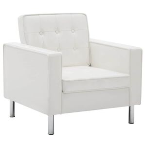 vidaXL Kreslo biele 75x70x75 cm umel&aacute; koža
