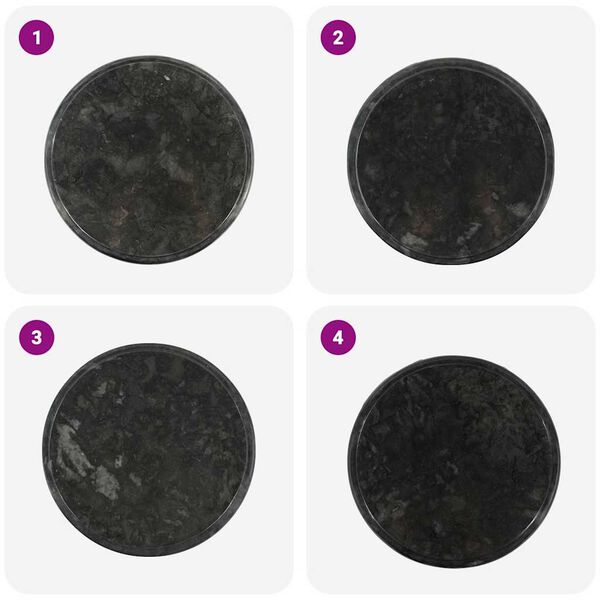 vidaXL Stolov&aacute; doska čierna &Oslash;40x2,5 cm mramor