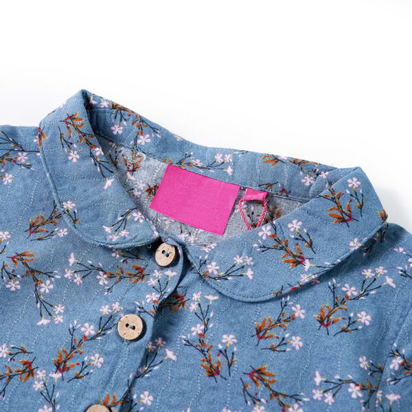 Detské šaty s dlhými rukávmi benzínové 104