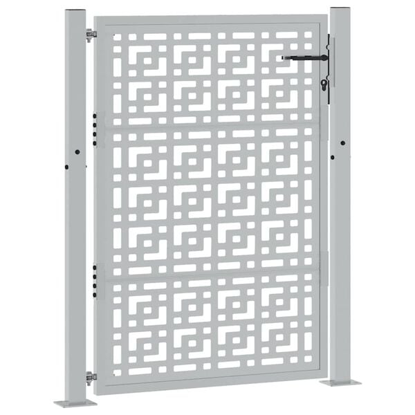 vidaXL Záhradná brána 100x125 cm odolná oceľ s krížovým dizajnom