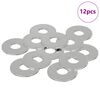 vidaXL Podložky 12 ks Strieborn&aacute; 12 x 12 x 1,2 cm Železo