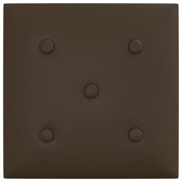 vidaXL N&aacute;stenn&yacute; čeln&iacute;k 12 pcs Hned&aacute; 30 x 30 cm Umel&aacute; koža