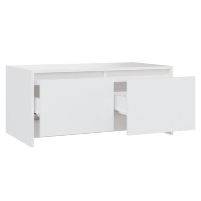 vidaXL Konferenčný stolík biely 90x50x41,5 cm drevotrieska