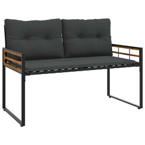 vidaXL Dreven&aacute; lavička s vrstvami Tlmen&aacute; siv&aacute; 114 x 55 x 77 cm