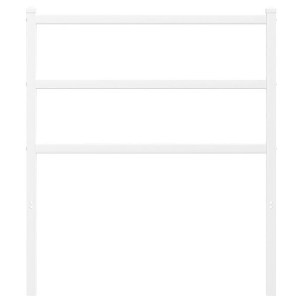 vidaXL Kovové čelo postele biele 75 cm