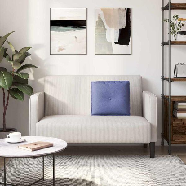 vidaXL Poduška na chrbát Modrá džínovina 50 x 19 x 45 cm látka