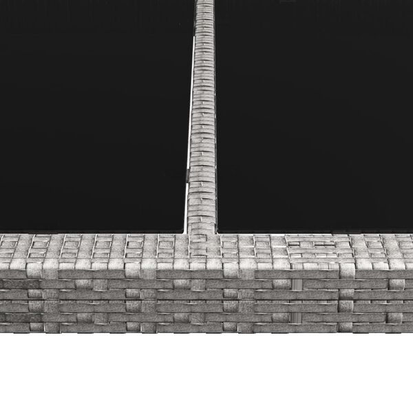 vidaXL Vonkajší jedálenský stôl sivý 200x150x74 cm polyratan