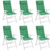 vidaXL Podu&scaron;ky na stoličky s vysok&yacute;m operadlom 6 ks zelen&eacute; l&aacute;tka