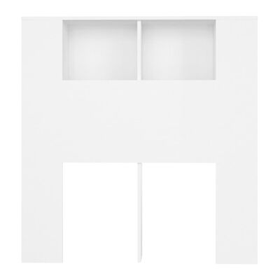 vidaXL Čelo postele so skrinkou biele 100x18,5x104,5 cm
