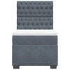 vidaXL Posteľný rám boxspring s matracom tmavosivý 100x200 cm zamat