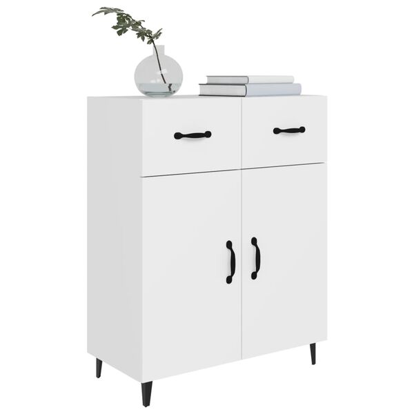 vidaXL Komoda biela 69,5x34x90 cm kompozitné drevo
