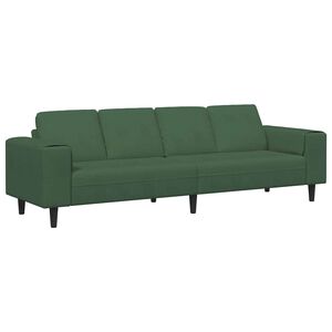 vidaXL Pohovka Tmavozelen&aacute; 250 x 77 x 76 cm Kord&uacute;rov&aacute; tkanina