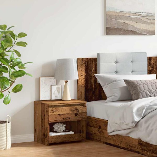 vidaXL Nočná skrinka Old Wood 40x30x39 cm Engineered Wood