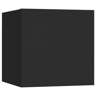 vidaXL Nástenné TV skrinky 8 ks čierne 30,5x30x30 cm