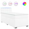 vidaXL Boxspring posteľ s matracom biela 90x190 cm umelá koža