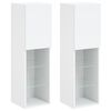 vidaXL TV skrinky s LED svetlami 2 ks biele 30,5x30x102 cm